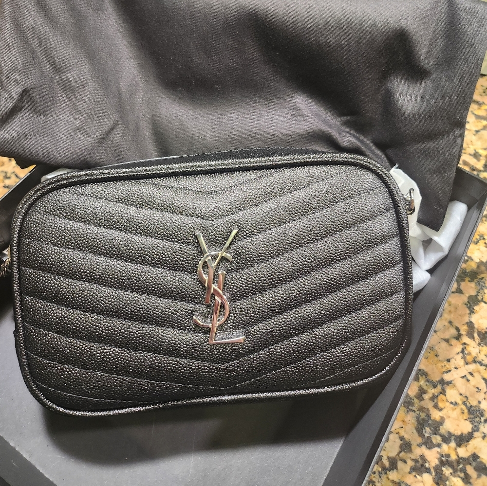 *SOLD*New Mini Lou Camera Bag in black with SHW